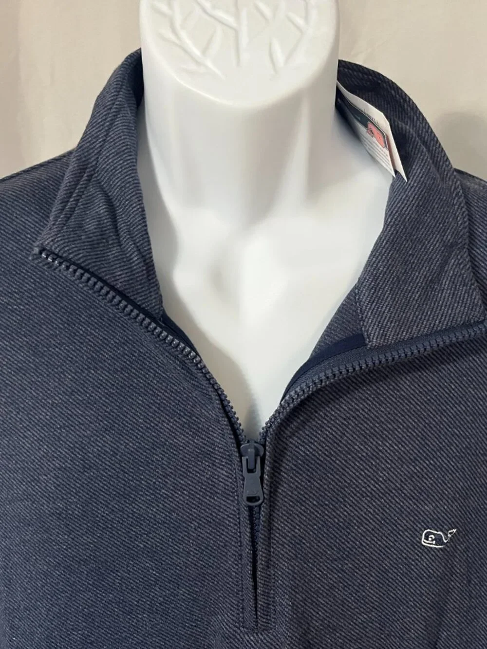 🐳 NWT Vineyard Vines Men's Dark Blue 1/4 Zip Pullover Sweater XL ⭐